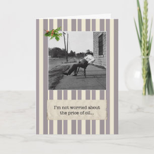 Price of Oil vs. Price of Beer Holiday Card