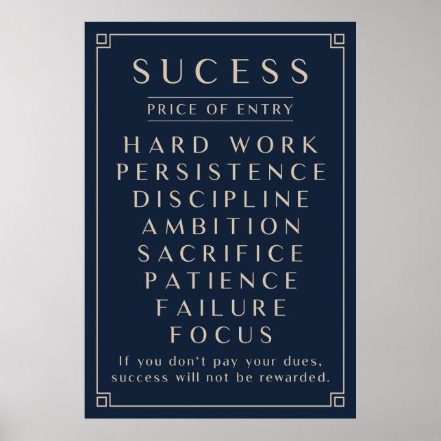 Price Of Success Poster (Front)