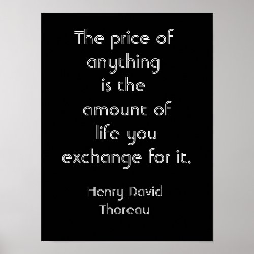 Price of things __ Thoreau quote _ art print