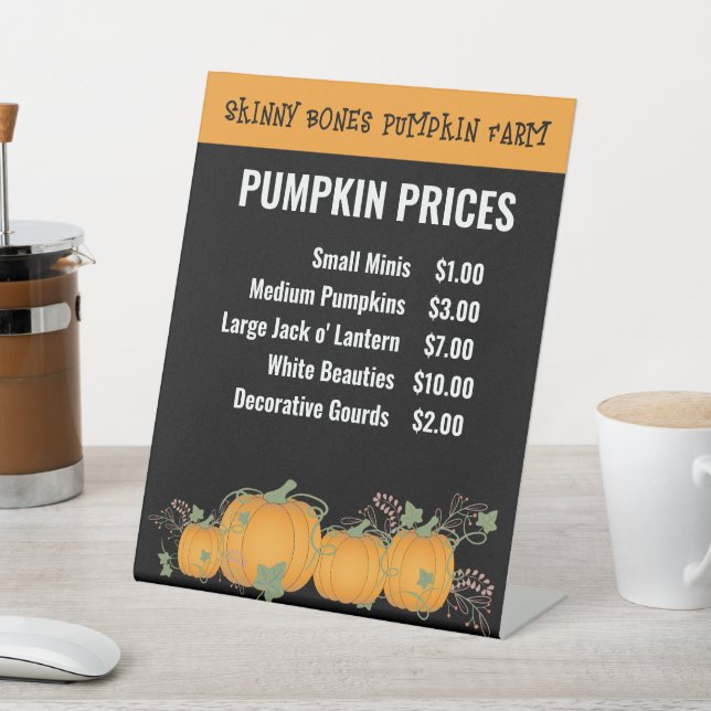 Price Signs for Pumpkin Patch (In SItu)
