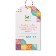 Price Tag and Business Label for Arts and Crafts