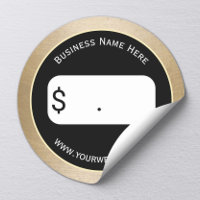 Price Tag Elegant Gold Border