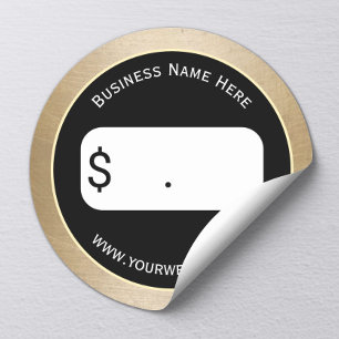 Price Tag Elegant Gold Border