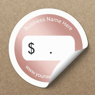 Price Tag Elegant Rose Gold