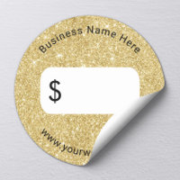 Price Tag Modern Gold Glitter