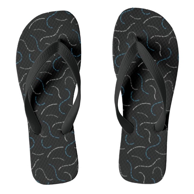 Priceless | Abstract Wavy text pattern Flip Flops (Footbed)