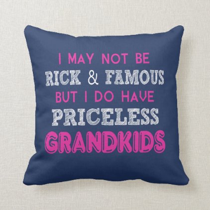 Priceless Grandkids Throw Pillow