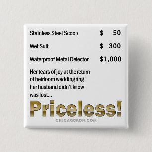"Priceless" Pinback Button