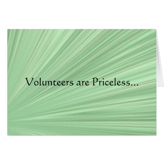 Priceless Volunteers Cards (Front Horizontal)