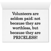 Priceless Volunteers Cards (Inside Horizontal (Bottom))