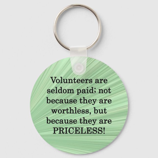 Priceless Volunteers Keychain (Front)