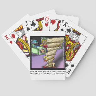 Pricey Heavenly Stairway Funny Poker Cards