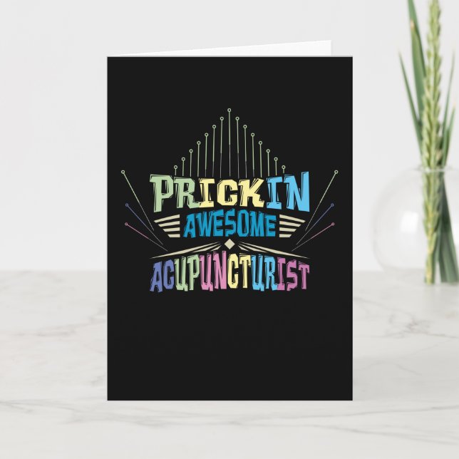Prickin Awesome Acupuncturist Card (Front)