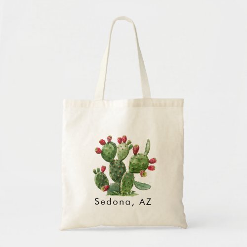 Prickley Pear Cactus Desert Design Tote Bag