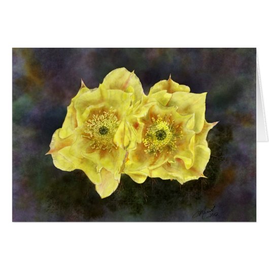 Prickley Pear Flowers Cards (Front Horizontal)