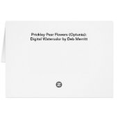 Prickley Pear Flowers Cards (Back Horizontal)
