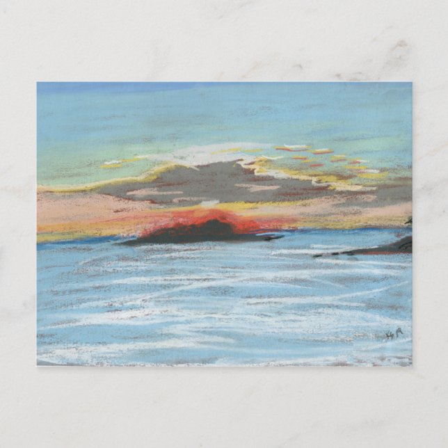 Prickly Bay sunset postcard (Front)