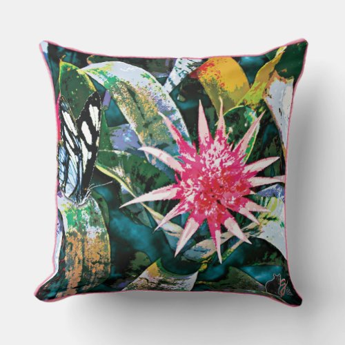 Prickly Bromie Throw Pillow