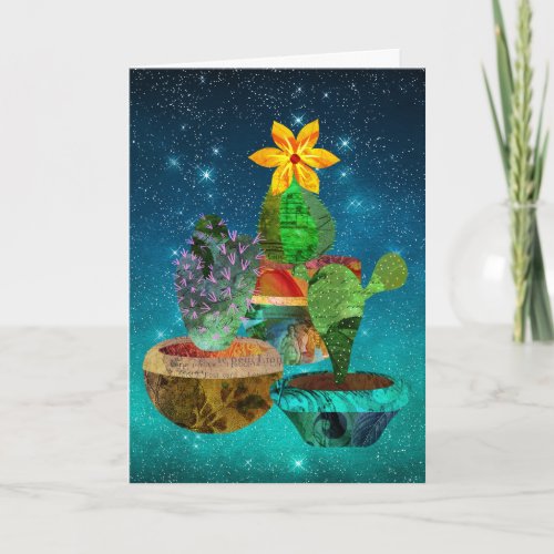 Prickly Cactus Starry Sky Apology Card