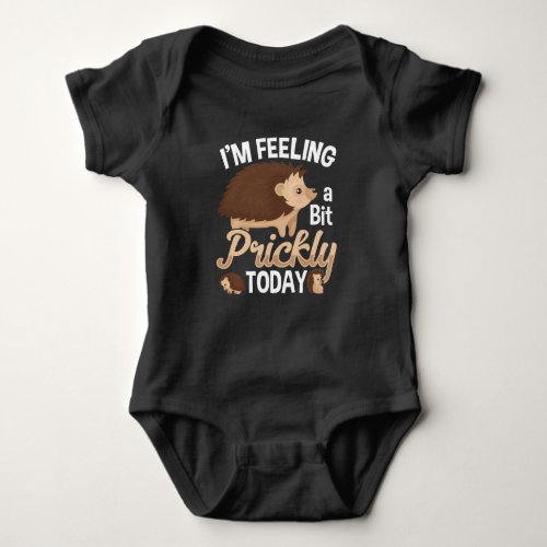 Prickly Hedgehog Lover Forest Animal Enthusiast Baby Bodysuit
