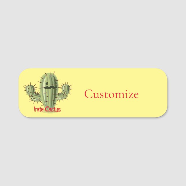 Prickly Irate Cactus Thunder_Cove Name Tag (Front)