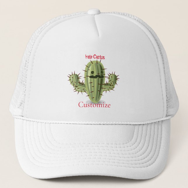 Prickly Irate Cactus Thunder_Cove Trucker Hat (Front)