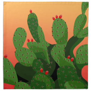 Prickly Pear Cactus Desert Sunset Napkin