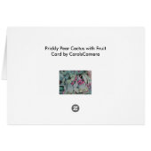 Prickly Pear Cactus & Fruit Card (Back Horizontal)