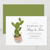 Prickly Pear Cactus Hand Drawn Wedding 