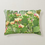 Prickly Pear Cactus In Bloom Custom Pillow at Zazzle