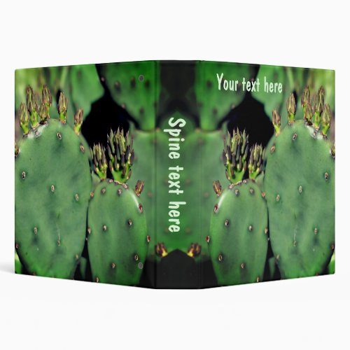 Prickly Pear Cactus Personalized 3 Ring Binder