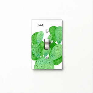 Prickly Pear Cactus Script Personalized Light Switch Cover