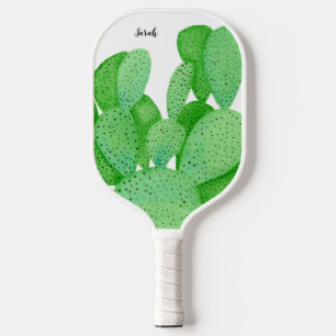 Prickly Pear Cactus Script Personalized Pickleball Paddle