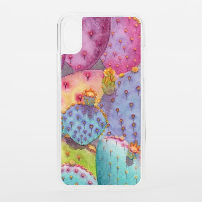 Prickly Pear Cactus Southwest Desert Uncommon iPhone Case (Back)