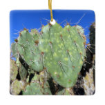 Prickly Pear Hearts Ceramic Ornament