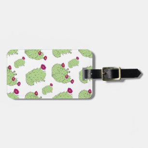 Prickly Pear Pattern Texas State Plant Cactus Love Luggage Tag