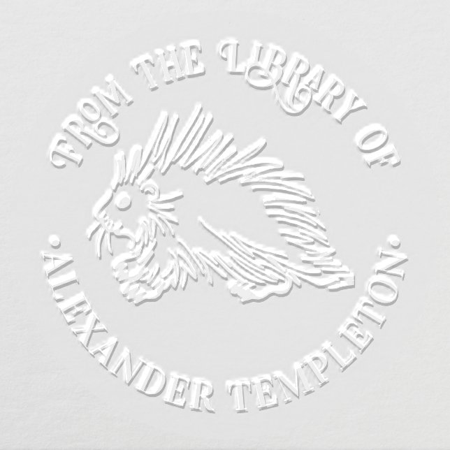 Prickly Porcupine Library Book Name Embosser (Design)