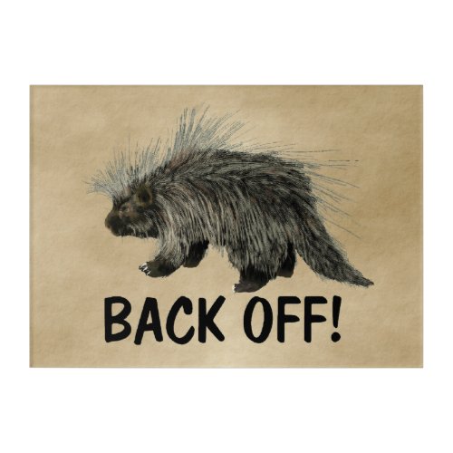 Prickly Porky _ Back Off Acrylic Print