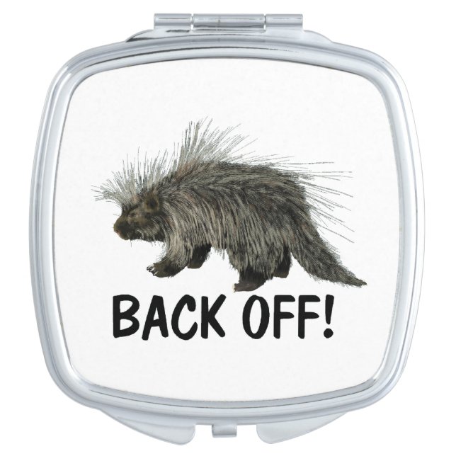 Prickly Porky - Back Off! Compact Mirror (Front)