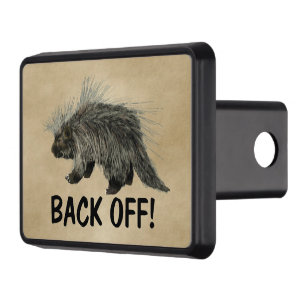 Prickly Porky - Back Off! Trailer Hitch Cover