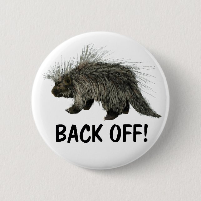 Prickly Porky Pinback Button (Front)