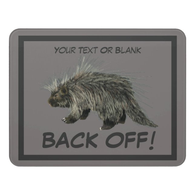 Prickly Porky - Welcome? Door Sign (Contemporary Front)