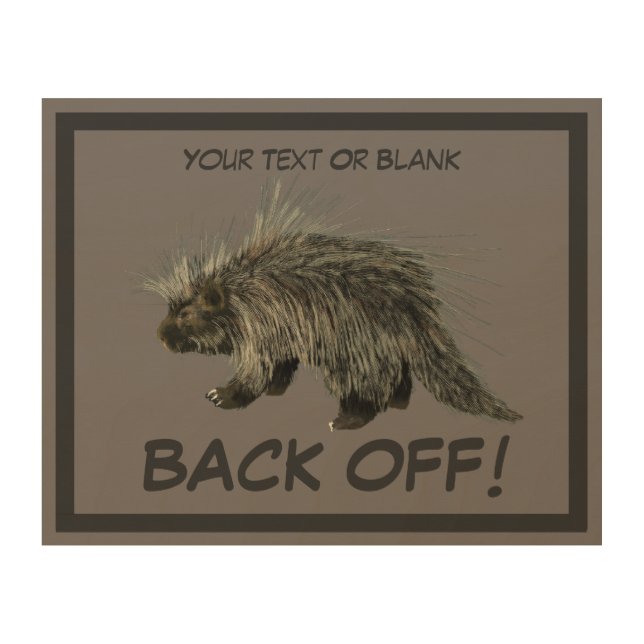 Prickly Porky - Welcome? Wood Wall Art (Front)