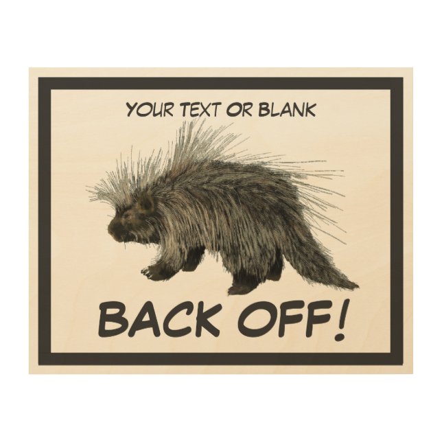 Prickly Porky - Welcome? Wood Wall Art (Front)