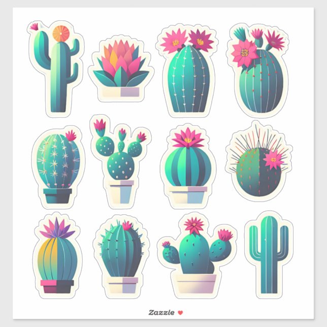 "Prickly & Pretty – Cactus Collection" Sticker (Sheet)