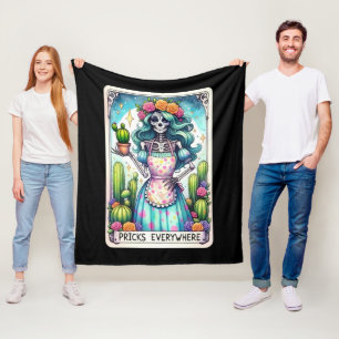 Pricks Everywhere Tarot Card Collection Fleece Blanket