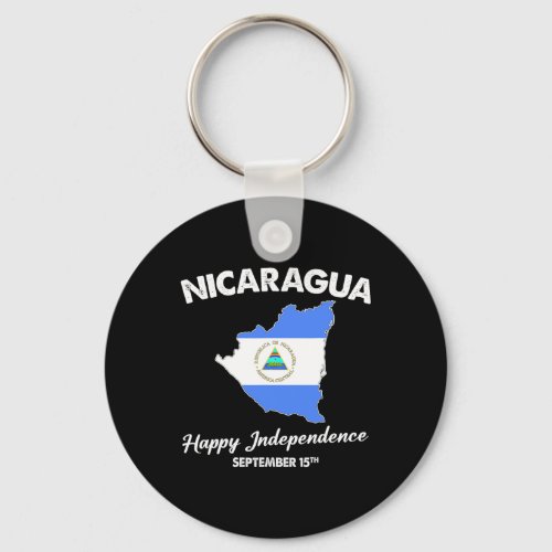 Pride 15 September Independence Nicaraguan Flag  Keychain