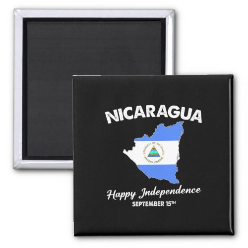 Pride 15 September Independence Nicaraguan Flag  Magnet