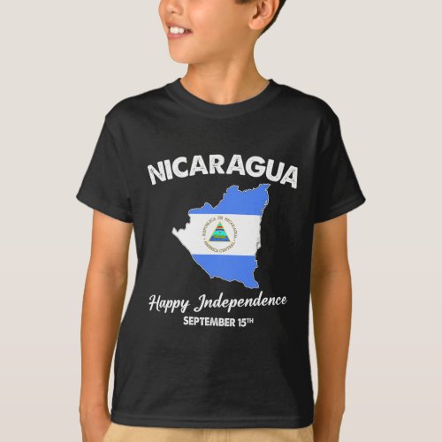 Pride 15 September Independence Nicaraguan Flag  T_Shirt