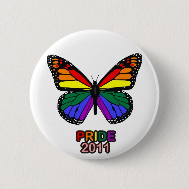 Pride 2011 butterfly button (Front)